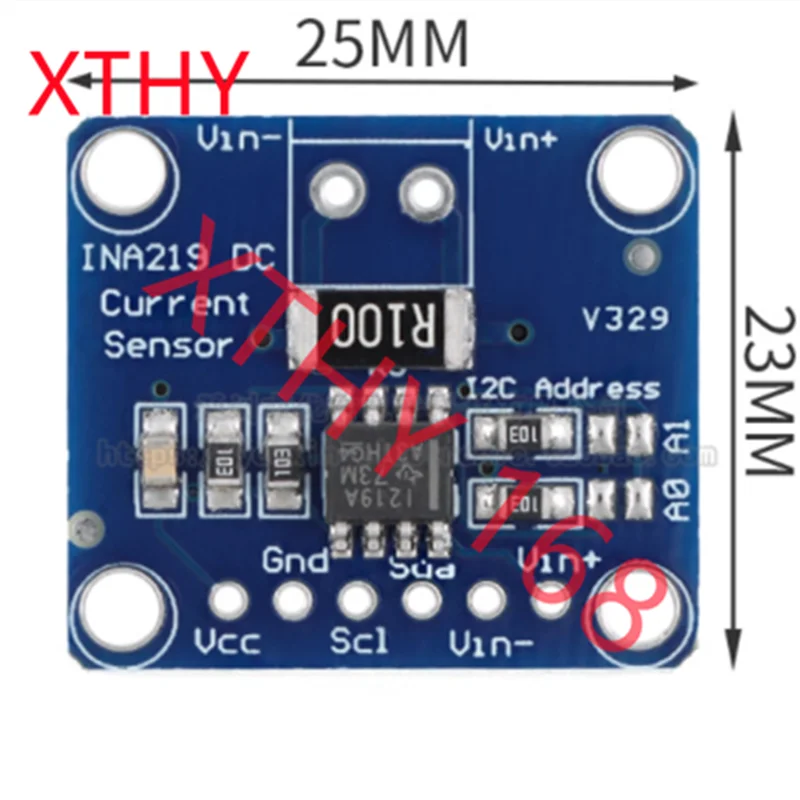 INA219 I2C interface zero drift bidirectional current/power monitoring sensor module