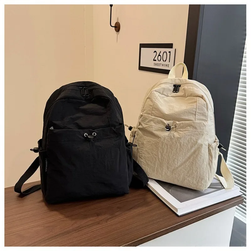 brown leather drawstring backpack Soft Size:17.3