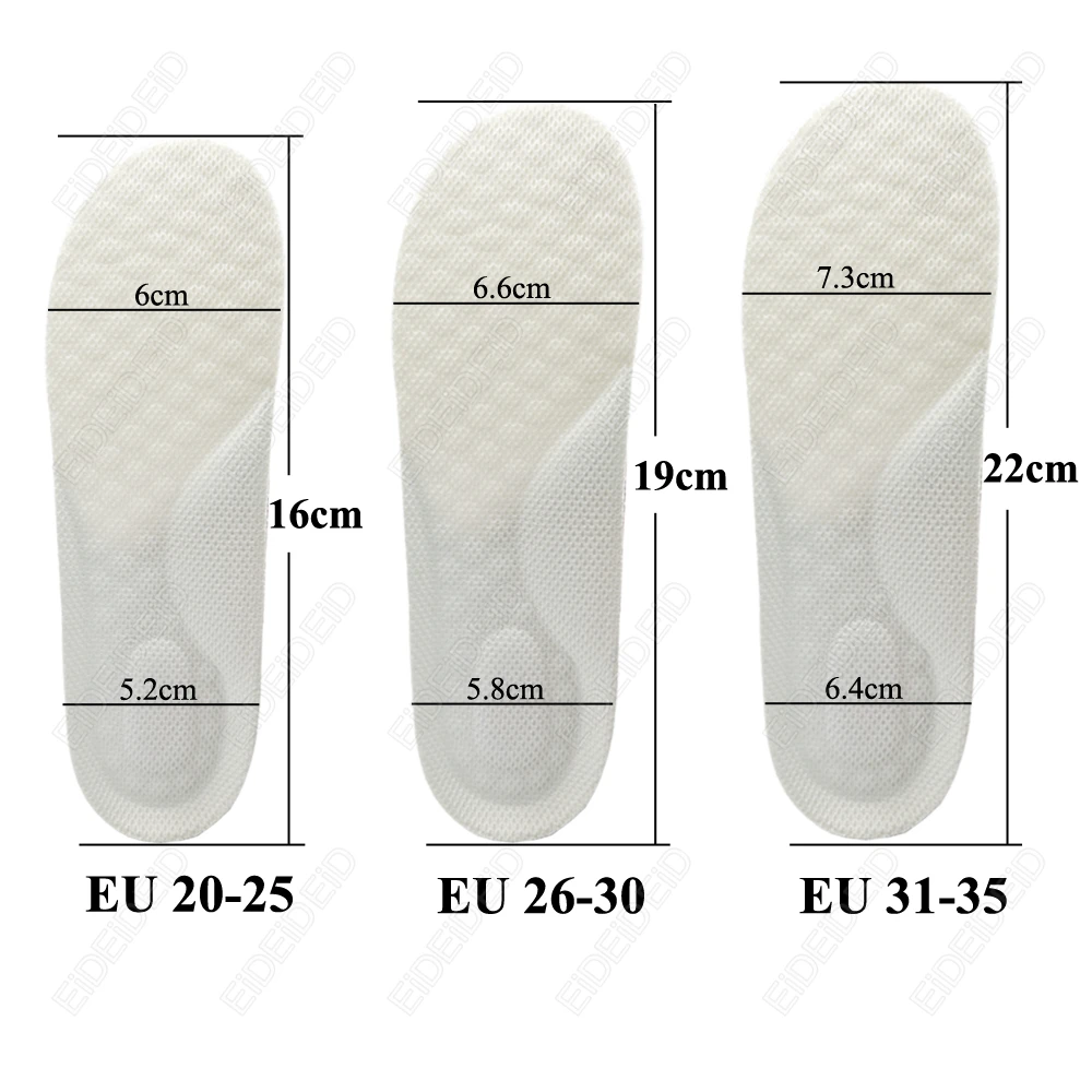 2/4 قطعة الاطفال العظام رغوة الذاكرة النعال شقة القدم التهاب اللفافة الأخمصية قوس دعم تنفس رياضة الجري حذاء إدراج عيد