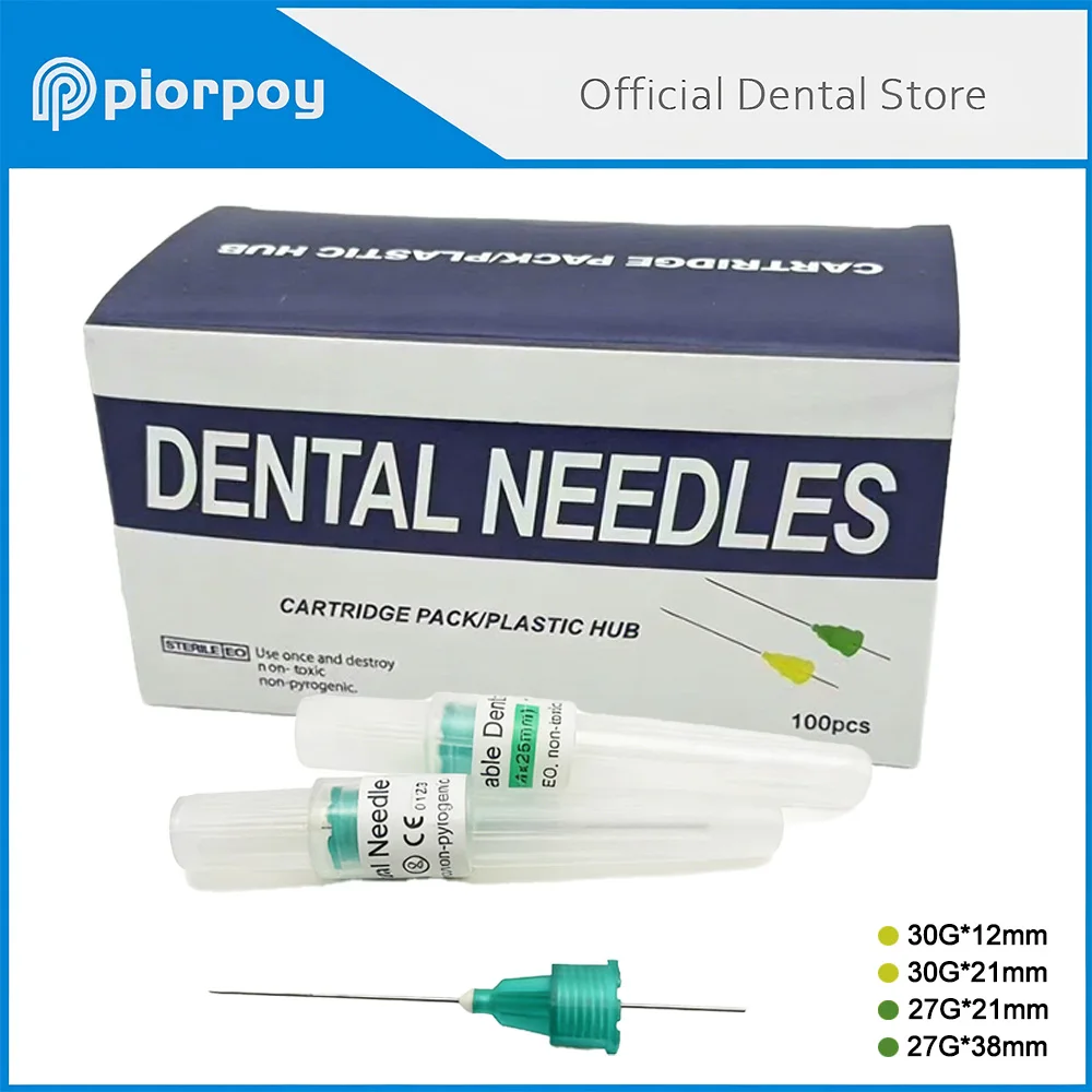 

PIORPOY Dental Anaesthesia Needle Tips Disposable Premium 27G/30G Steriled Oral Tooth Root Canal Endo Irrigation Syringe Tips