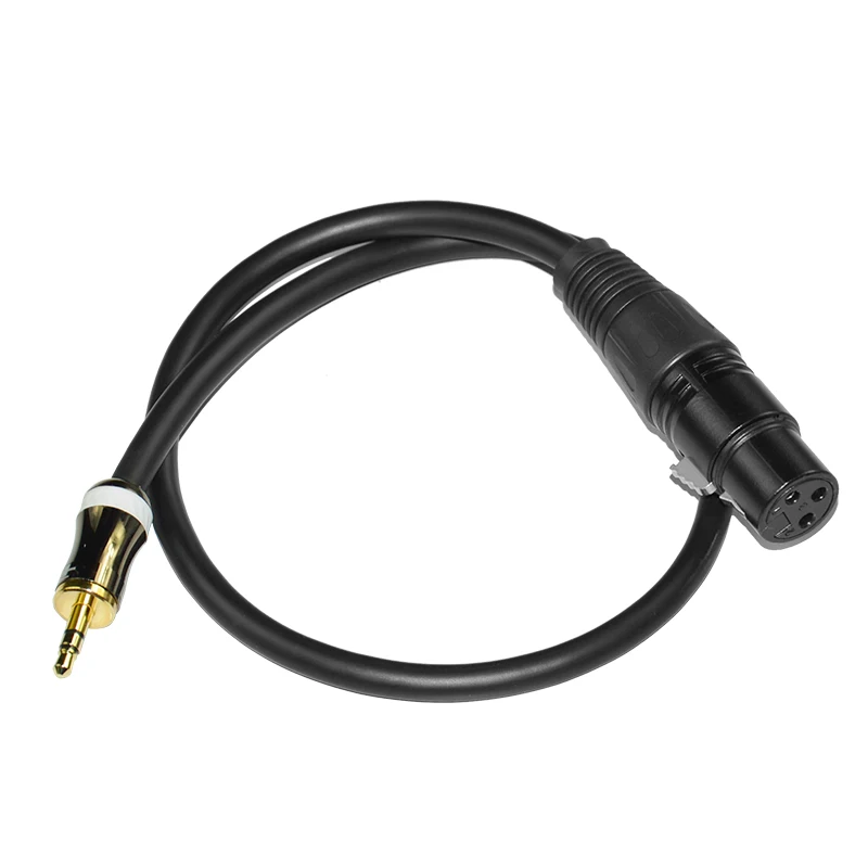 プロオーディオ 3.5mm - XLR ケーブル - 金メッキ 3 ピン メス、ミキサー/iPhone/マイク用バランス (1.5-10M) ​ ​