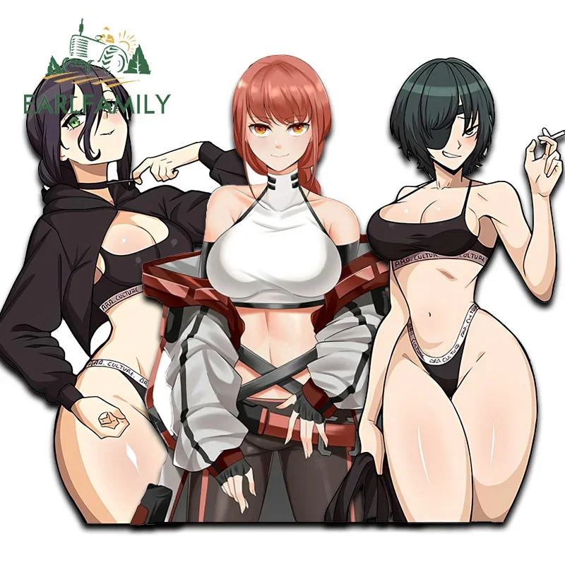 

EARLFAMILY 25cm for NSFW Hentai Makima Power Car Sticker Sexy Anime Vinyl Bumper Decal Auto Creative Racing Drifting Decoration