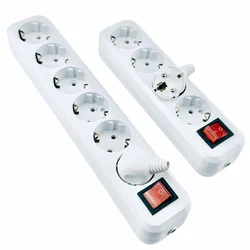 Electrical Power Strip 10/16A Overload Protection not wire German Adapter Extension Desktop 4/5 AC EU Output socket