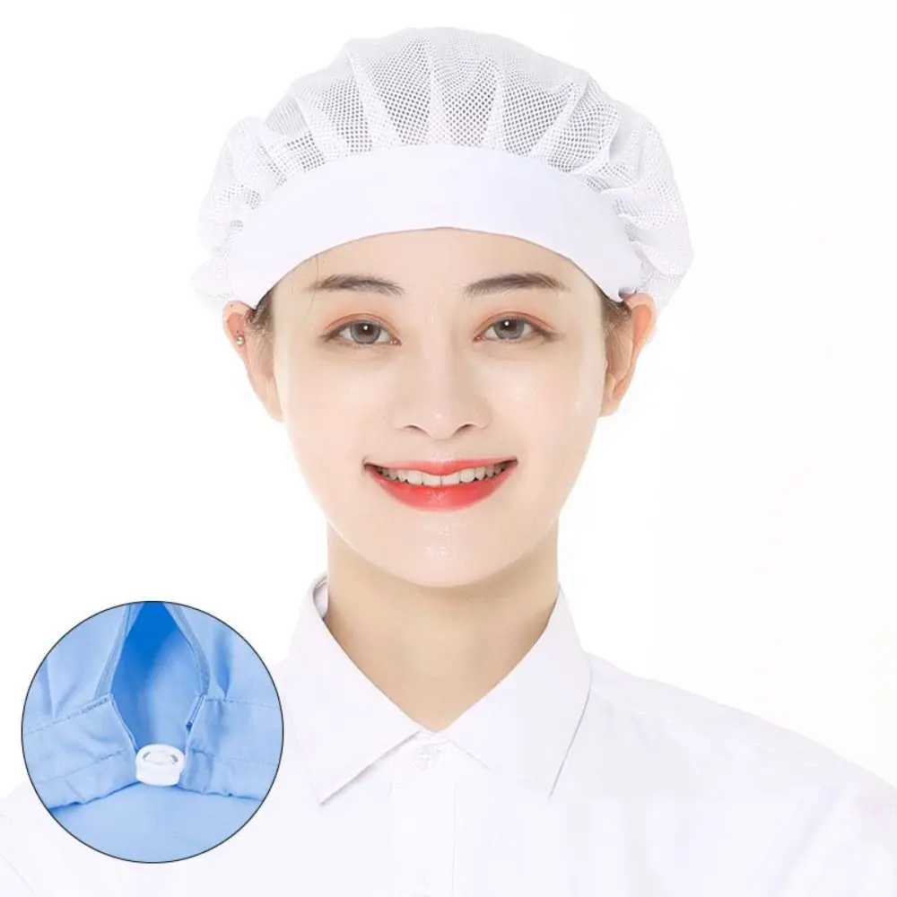 Chic Hair Nets Work Hat Mesh Work Wear Chef Hat Breathable Smoke-proof Dust Cooking Hygienic Cap Hotel Restaurants