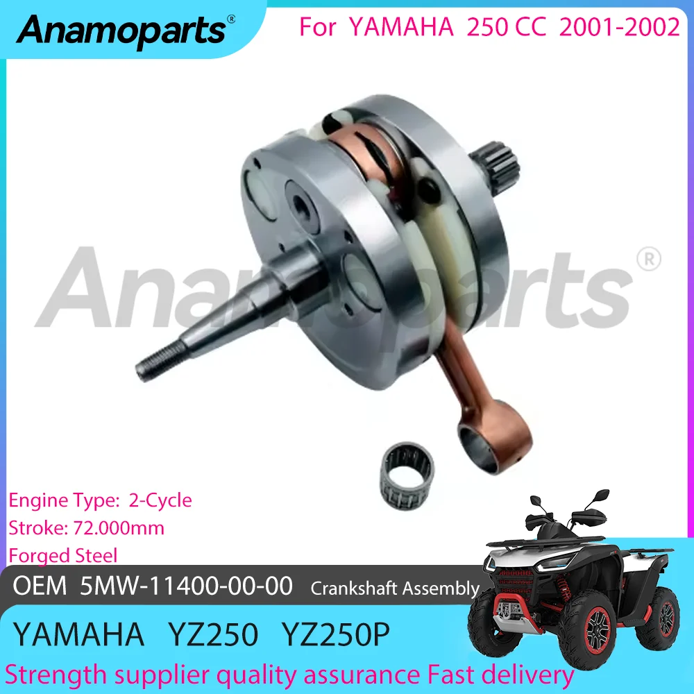 Motorcycle engine Crankshaft assembly parts for 2001-2002 YAMAHA  YZ250 YZ 250 CC 250CC 5MW-11400-00-00