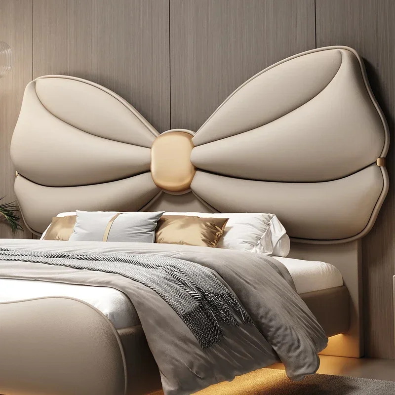 HHHHBow Suspension Bed High-grade Leather Modern Simple Suspended Bed