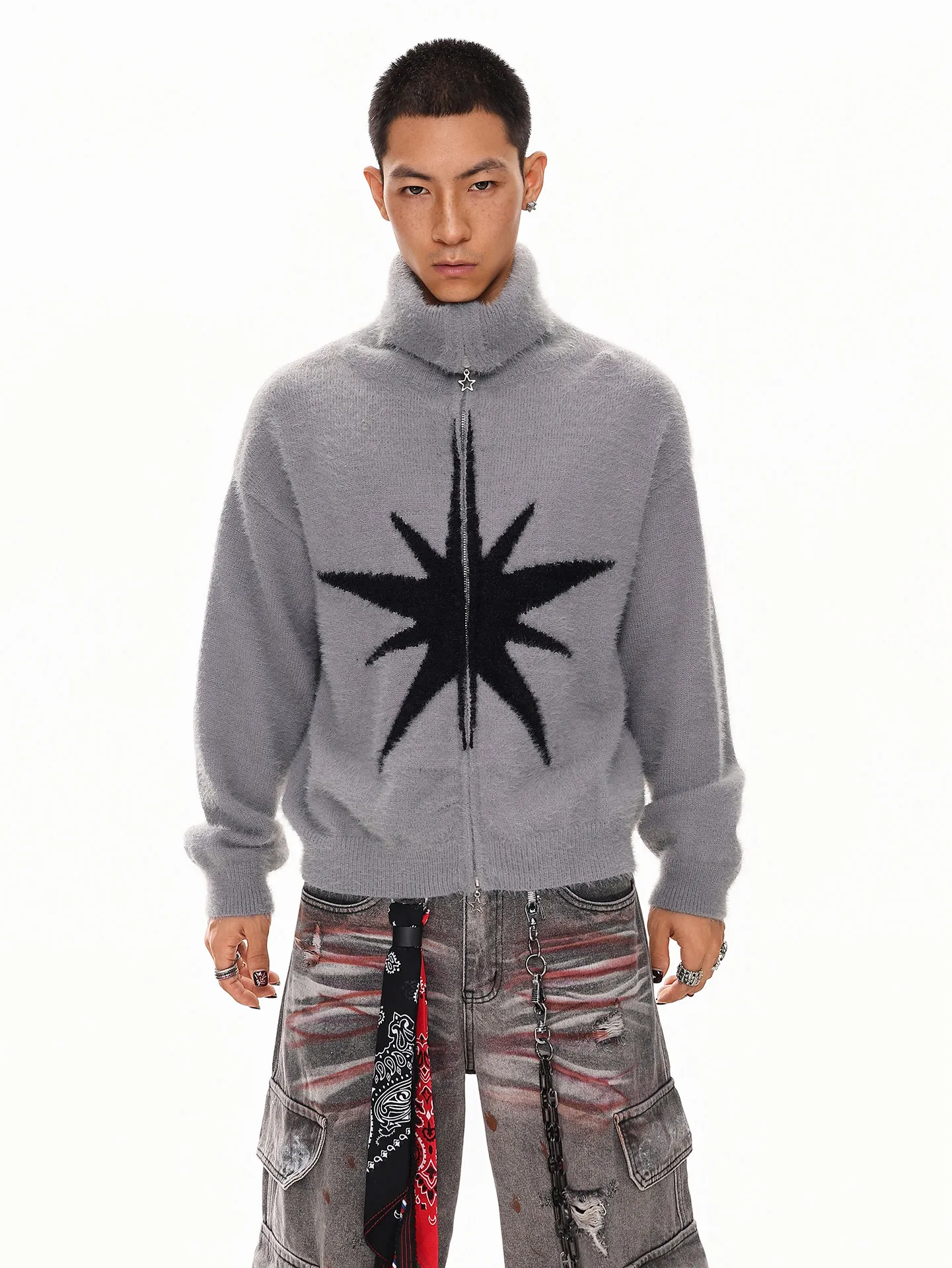 Suéteres con Cuello de Piel pa - Street Fashion Logo Design reseña y precio