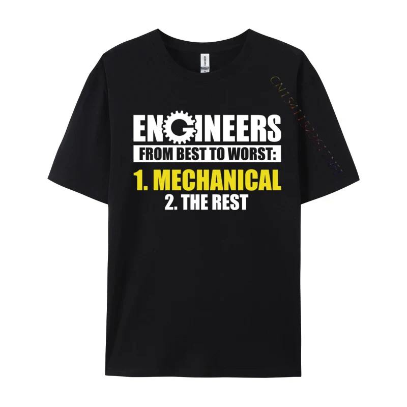 Engineers From Best To Worst Sarcastic Engineering Engineering T-Shirts Tops T Shirt Coupons Cotton Family T Shirt Print Mens