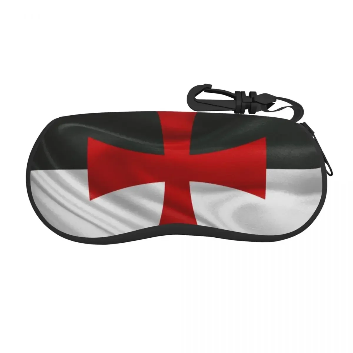 Flag Of Knights Templar Eyeglass Glasses Case Men Women Soft Medieval Crusades Cross Sunglasses Protective Pouch