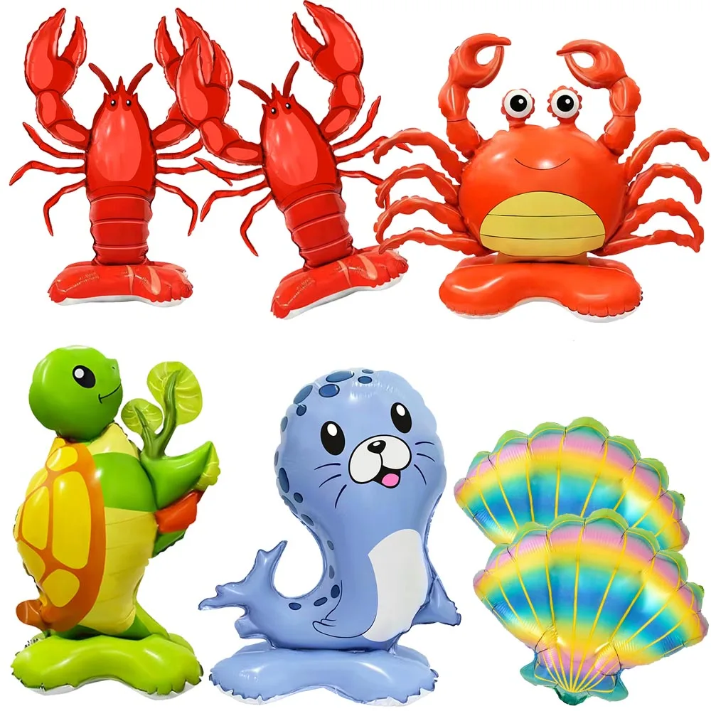 

Large Crab Balloons Lobster Balloons Ocean Theme Birthday Party Decorations for Boys Girl Sea Animal Balloons Seahorse Sea Lion