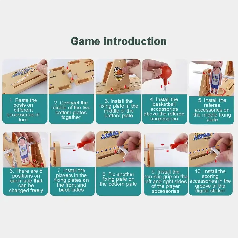 

Настольная баскетбольная игра из пластика для 2 игроков, мини-футбол, настольная баскетбольная игра для раннего развития