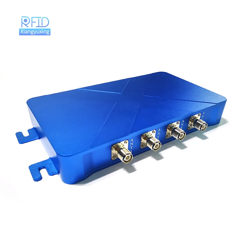 RS232/RS485 TCP IP WIFI Access Control RFID Fixed Reader 4 Antenna Ports 860-960MHz Frequency For Access Control Card Readers