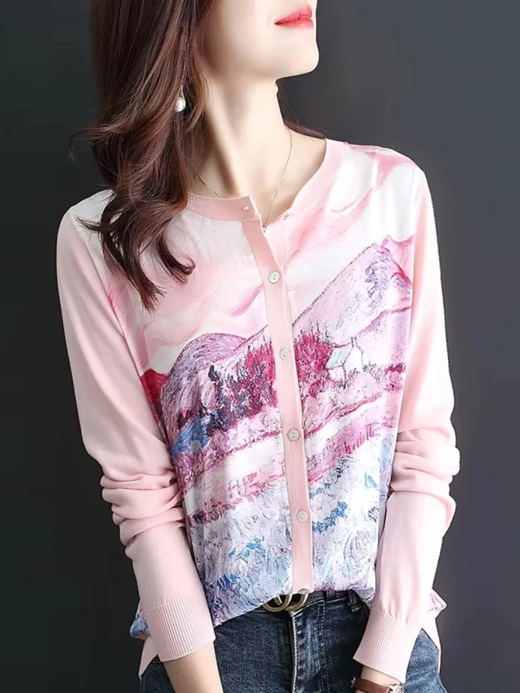 

New Spring Knit cardigans women sweaters Basic knitted Tops