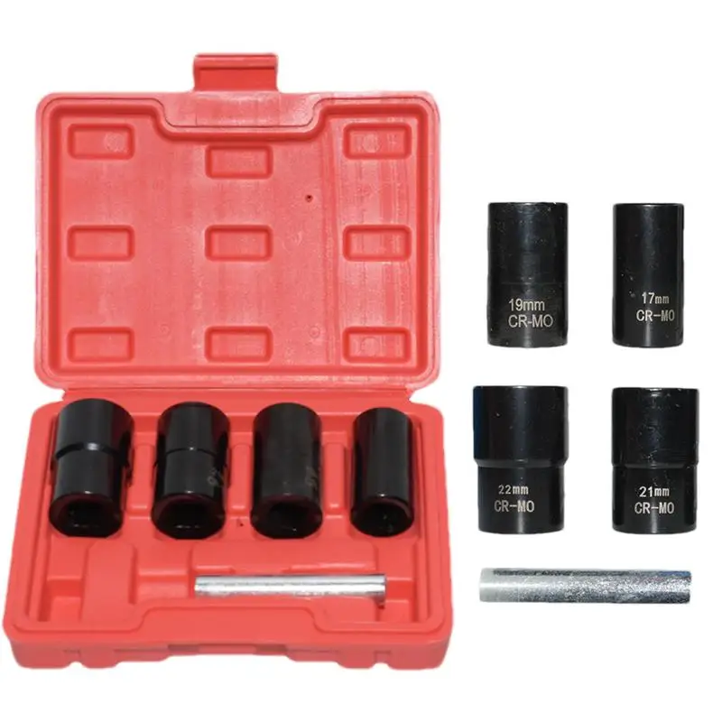 Bolt Extractor 5PCS Bolt Extractor Set Heavy Duty Nut Remover Set With Solid Storage Case For Rusted Damaged Nuts & Screws