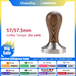 Coffee Tamper 57mm 57.5mm For Lelit Anna Anita 57MM Portafilter Stainless Steel Barista Espresso Machine Accessories Corner Tool
