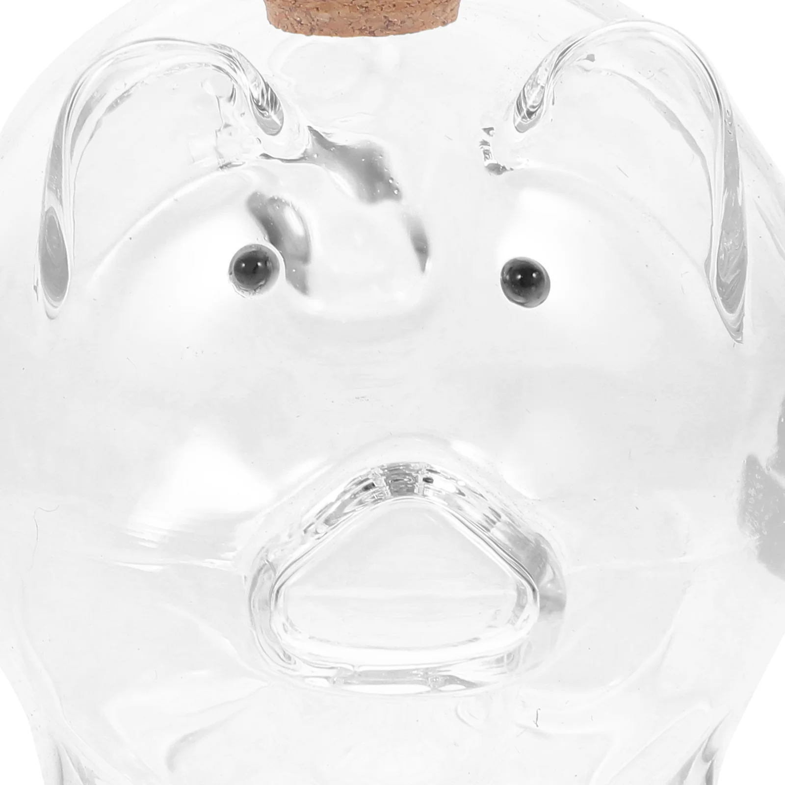 

Clear Glass Piggy Bank Cute Pig Design Money Jar for Saving Coins Bills Transparent Coin Box Decor for Home Office Christmas