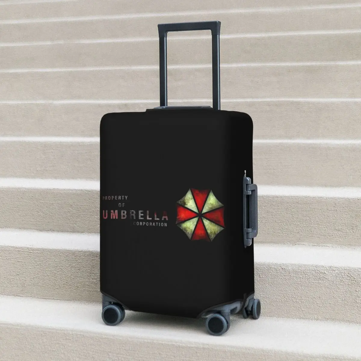 

Movie Game Corporation Umbrellas (3) Suitcase Cover Protection Elastic Travel Luggage Protector Covers for 18-32 Inch