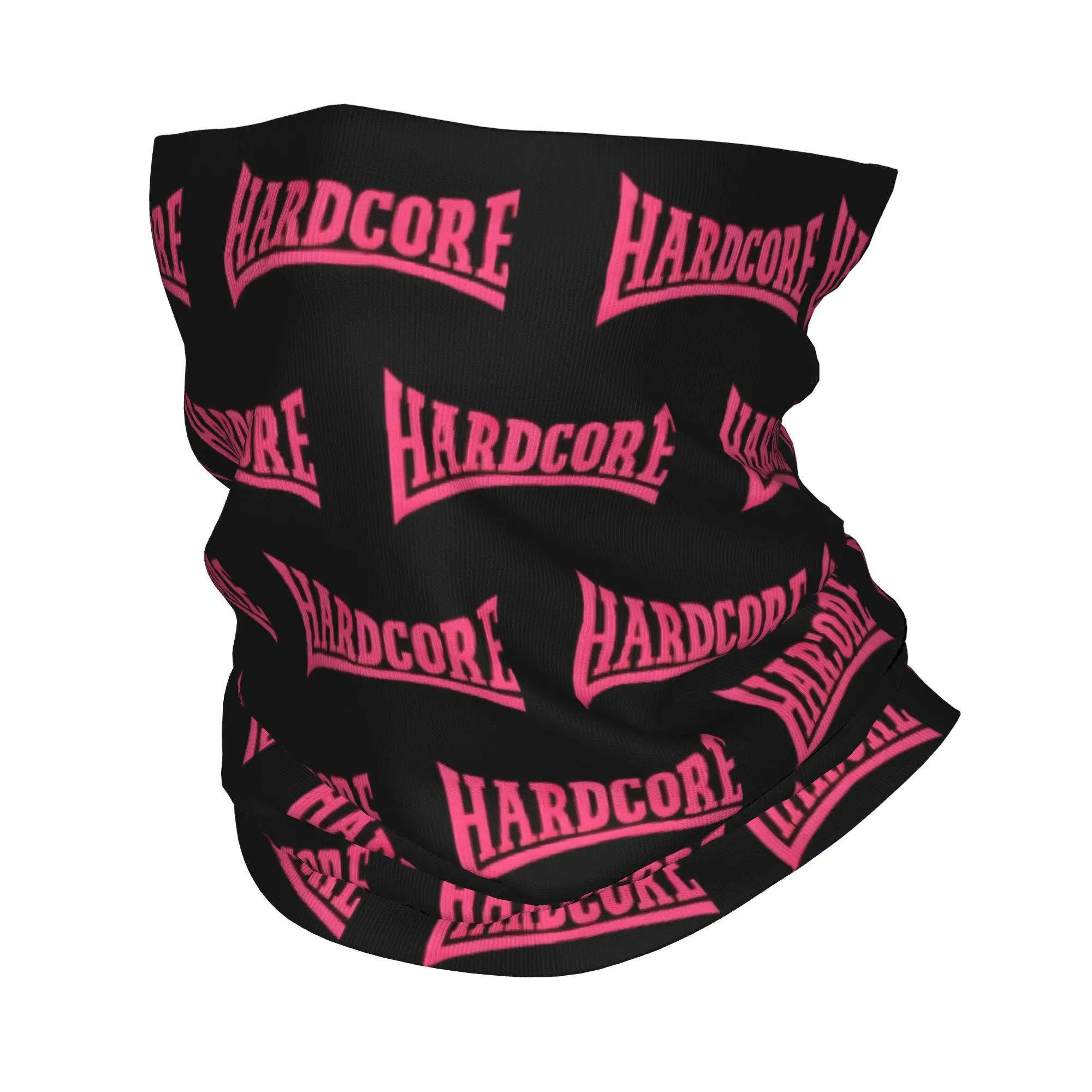 

Custom H-Hardcores Punk Bandana Neck Warmer Women Men Winter Hiking Ski Scarf Gaiter Metal Music Pattern Face Cover