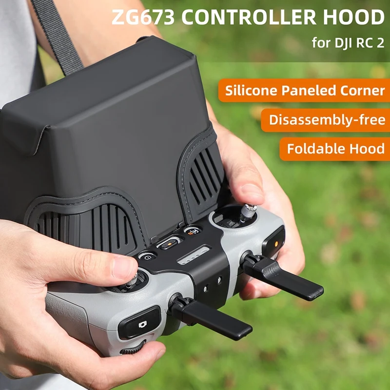 مظلة سيليكون صغيرة مع شاشة ، جهاز تحكم عن بعد ، متعددة الوظائف ، إكسسوارات محمولة ، غطاء رأس هوائي 3 ، DJI RC 2