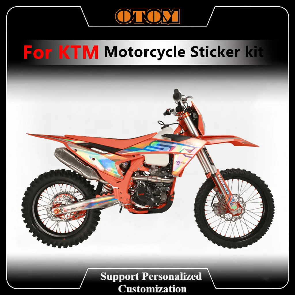 

Motocross Customize Graphics Decals Stickers Kit for KTM SX SXF EXC XCW Holographic Chrome Gravel Anti-scratch Sticker Kit