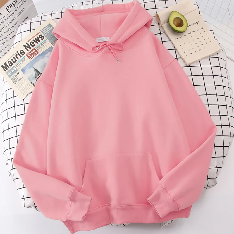 Herbst Casual frauen Solide Hoodie Komfortable Stretch Sweatshirts Lose Tasche Warme Kleidung Mode Straße Weibliche Pullover – Detail 25