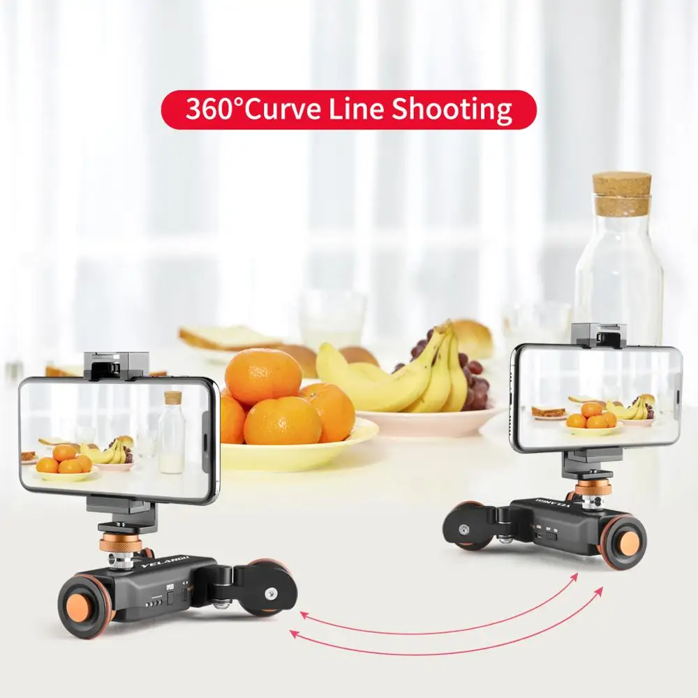 YELANGU L4X Motorized Camera Video Dolly Electric Motor Track Slider Autodolly for Canon Nikon Sony DSLR iOS/Android Smartphone