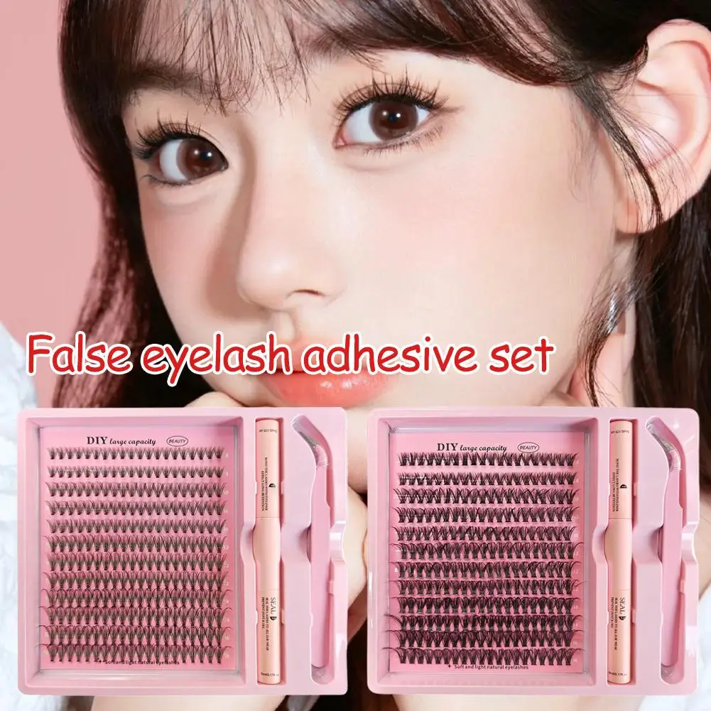 DIY つけまつげキットナチュラルふわふわうっすらとしたまつげまつげリムーバーとシール個別まつげとまつげまつげエクステンション W9H5