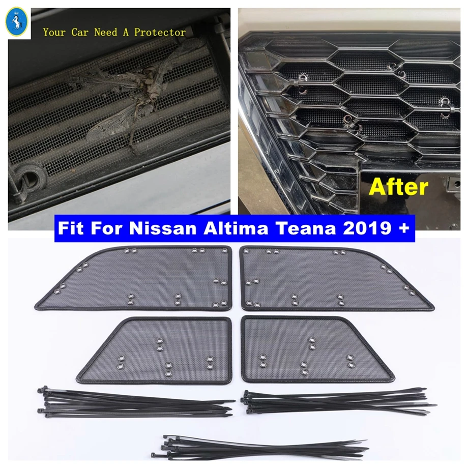 

Car Front Grille Insert Net Insect Screening Mesh Cover Trim Protection Covers Accessories For Nissan Altima Teana 2019 - 2023