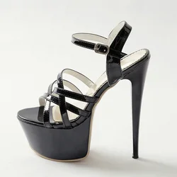 Strap Sandals Women Platform Summer Shoes Luxury Fashion Red High Heels Flip Flops Sexy White Black Stripper Party Shoe Female