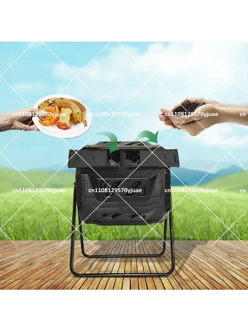 160L Compost Roller Bucket for Rotating and Flipping Compost