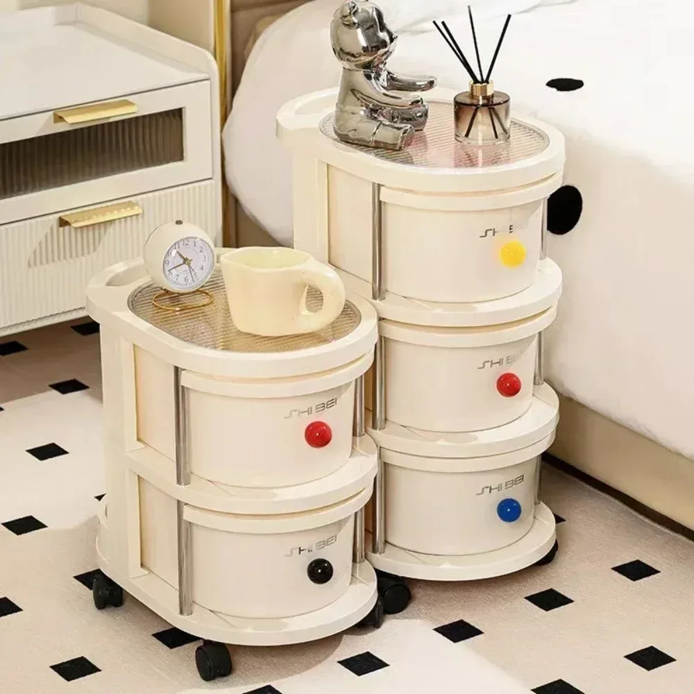 Removable Storage Rack Minimalist Snack Cabinet Floor Standing Miscellaneous Dust-proof Storage Rack Drawer Style Storage Rack