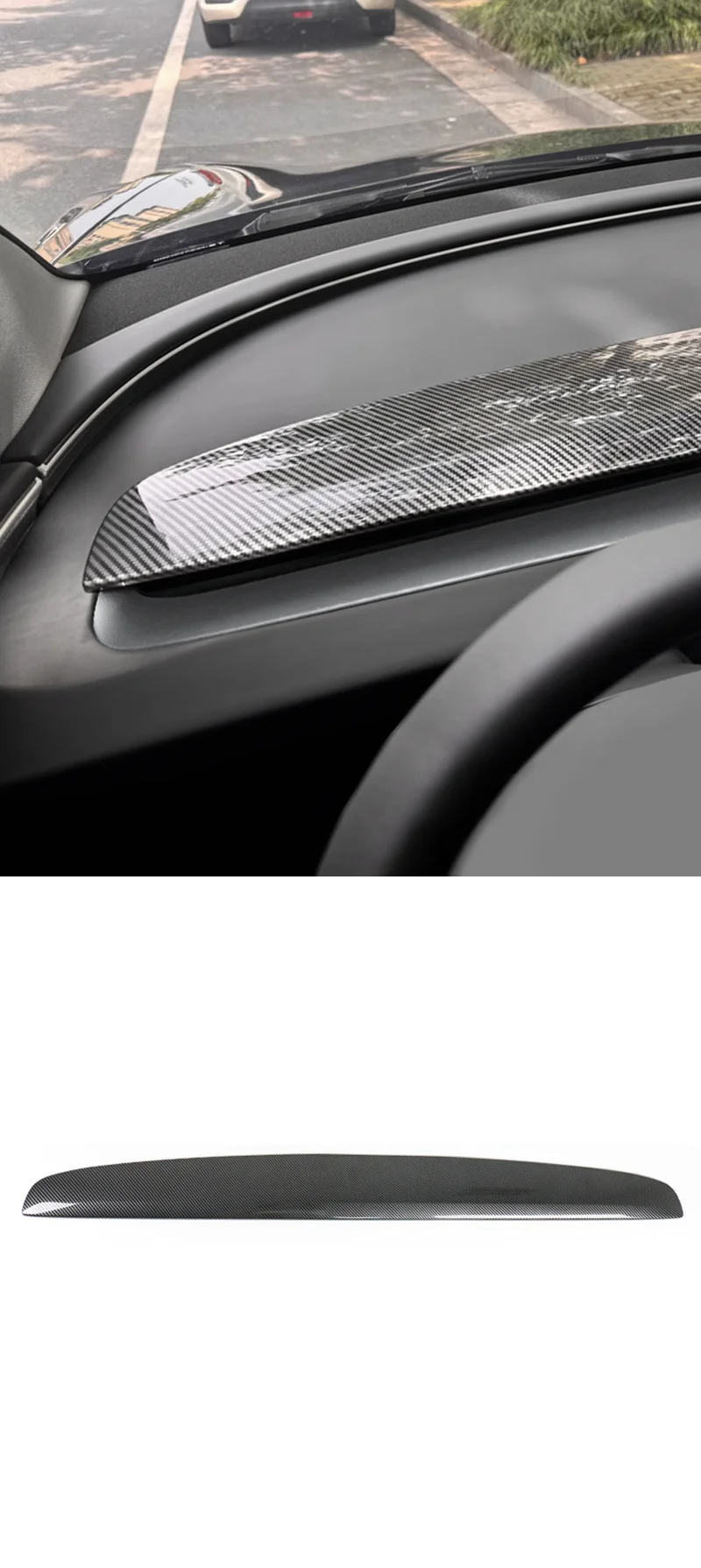 HEENVN Für Tesla Model 3 Highland Y Juniper ABS Armaturenbrett-Abdeckung Luftauslass-Verkleidung Innenraum-Stilzubehör – Detail 17