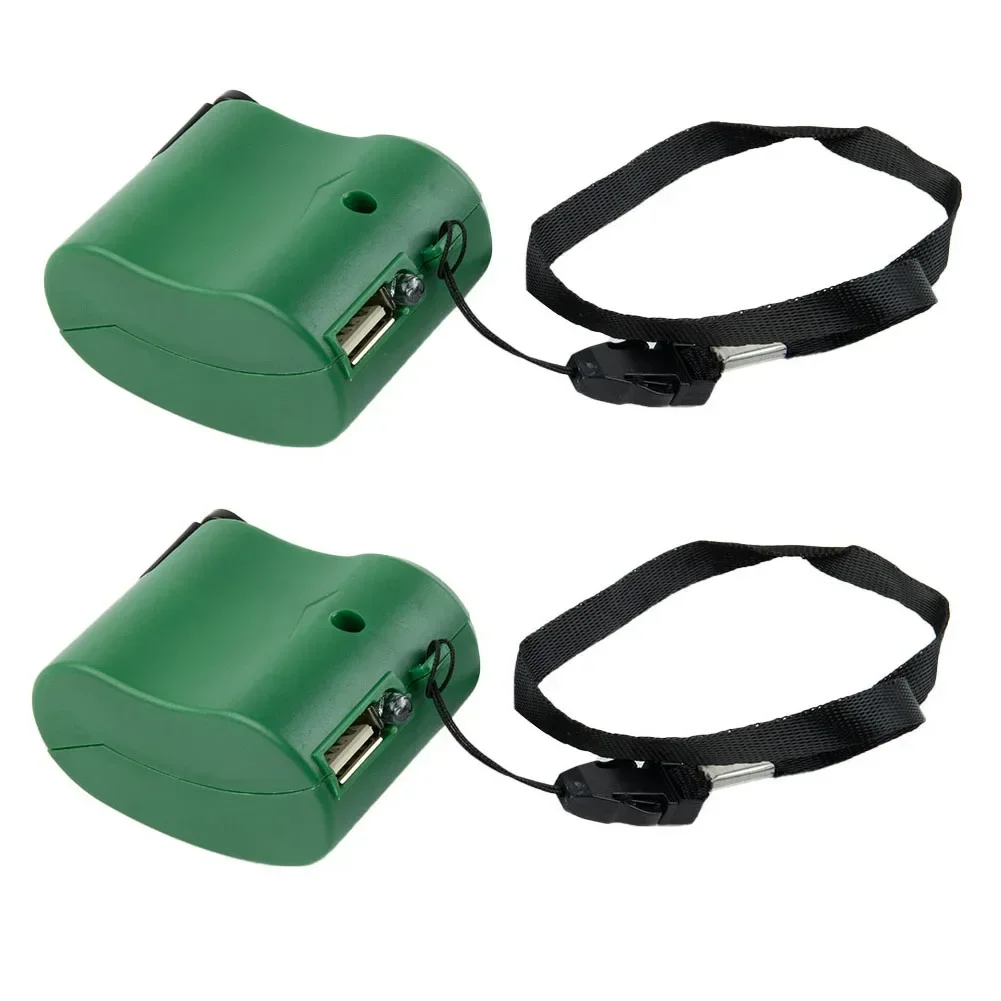 2pcs Hand Crank Phone Mini Generator With Indicator Light For Travel Outdoor Activities Mobile Phone Charging Lighting Tools