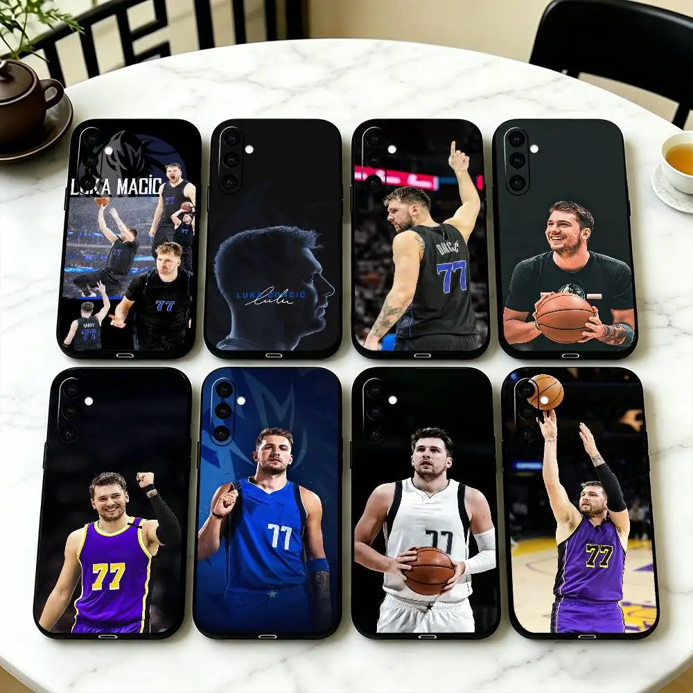 Sports Basketball  Luka Doncic Phone Case For Samsung Galaxy A73,A72,A71,A70,A53,A52,A51,Soft Silicone Black Cover
