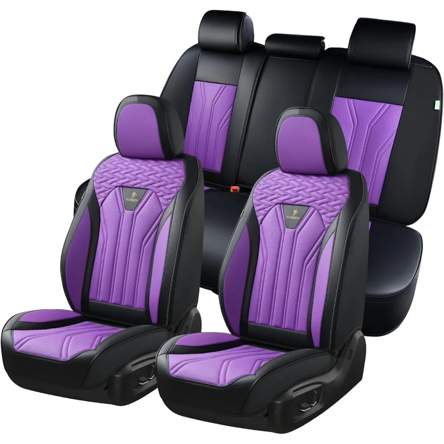 

Автомобильные чехлы на сиденья Полный комплект защиты автомобильных сидений 5-местные фиолетовые и черные автомобильные чехлы на сиденья подходят для большинства Ca