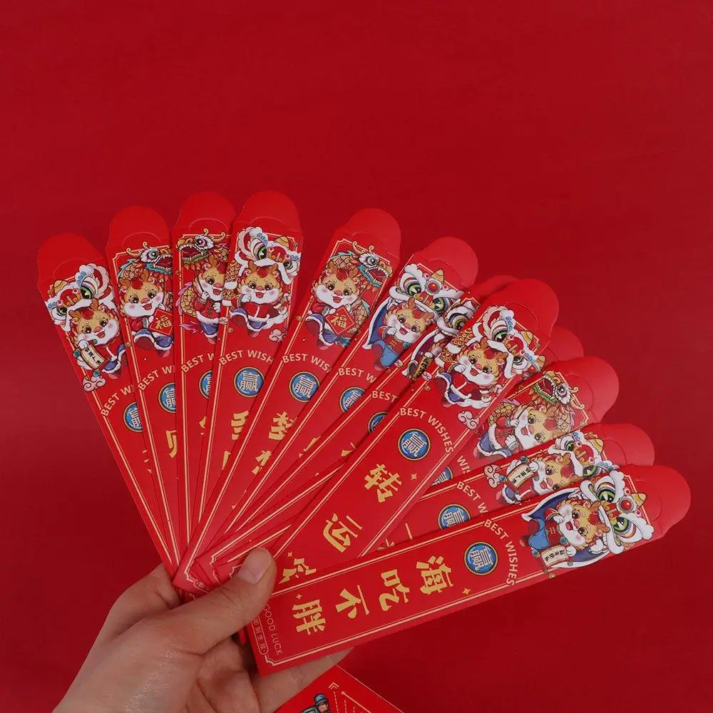 

Dragon Patterns Surprise Blind Boxes Pockets Dragon Year Good Luck Draw Lots Red Envelope 2024 Blessing New Year's Envelope