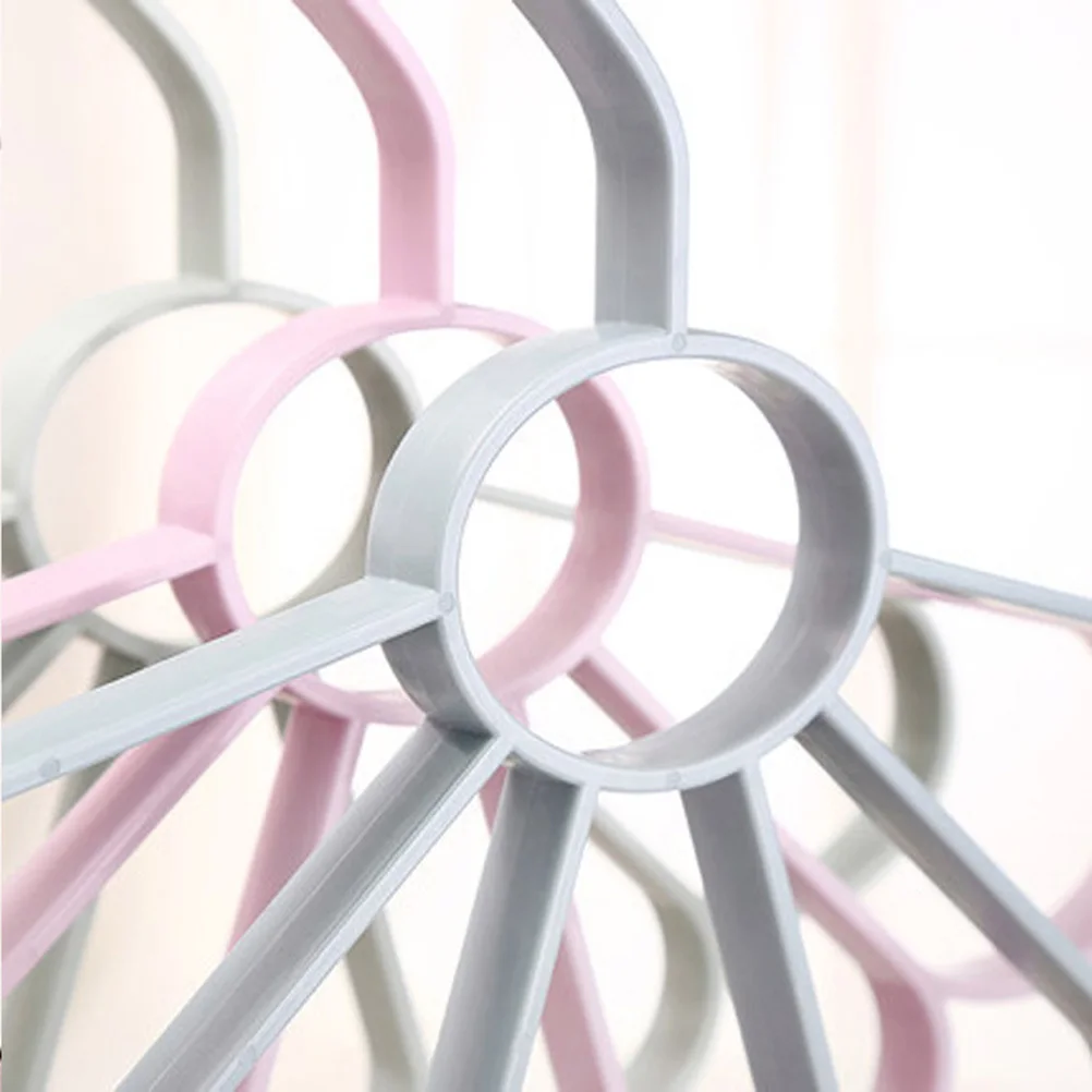 Estante multifuncional para bufandas de color azul nórdico, colgador de cinturón de plástico en forma de abanico, organizador de armario de almacenamiento de corbatas, colgador de bufandas