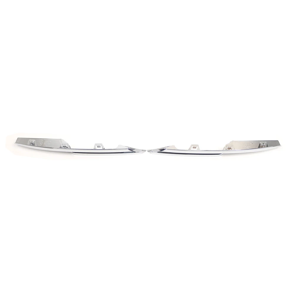 Silver Foglight Grille Front Bumper Grille Trim Front Bumper Trim Wear-resistant Quick Installation Easy Installation