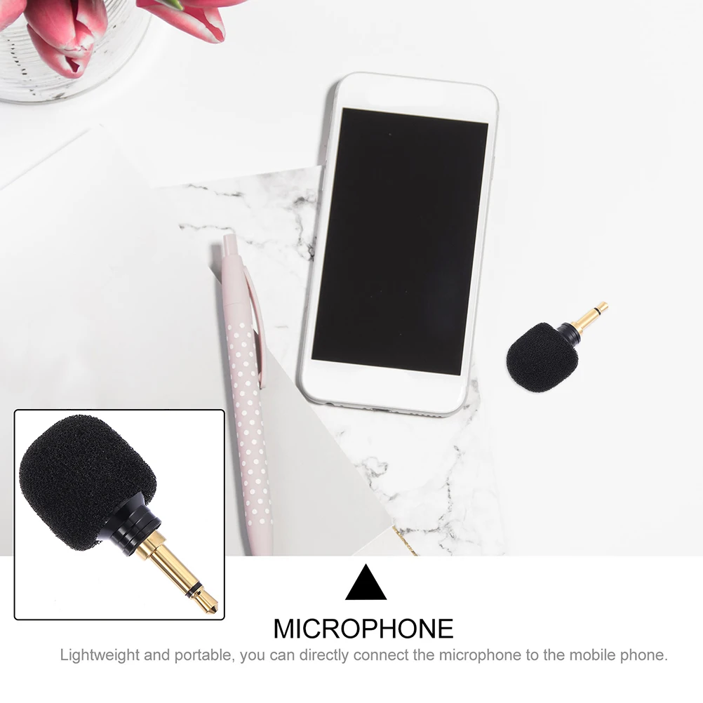 

Exquisite Structure 2Pcs Live Streaming Voice Microphone For Conference Singing Recording Portable Mini Mic