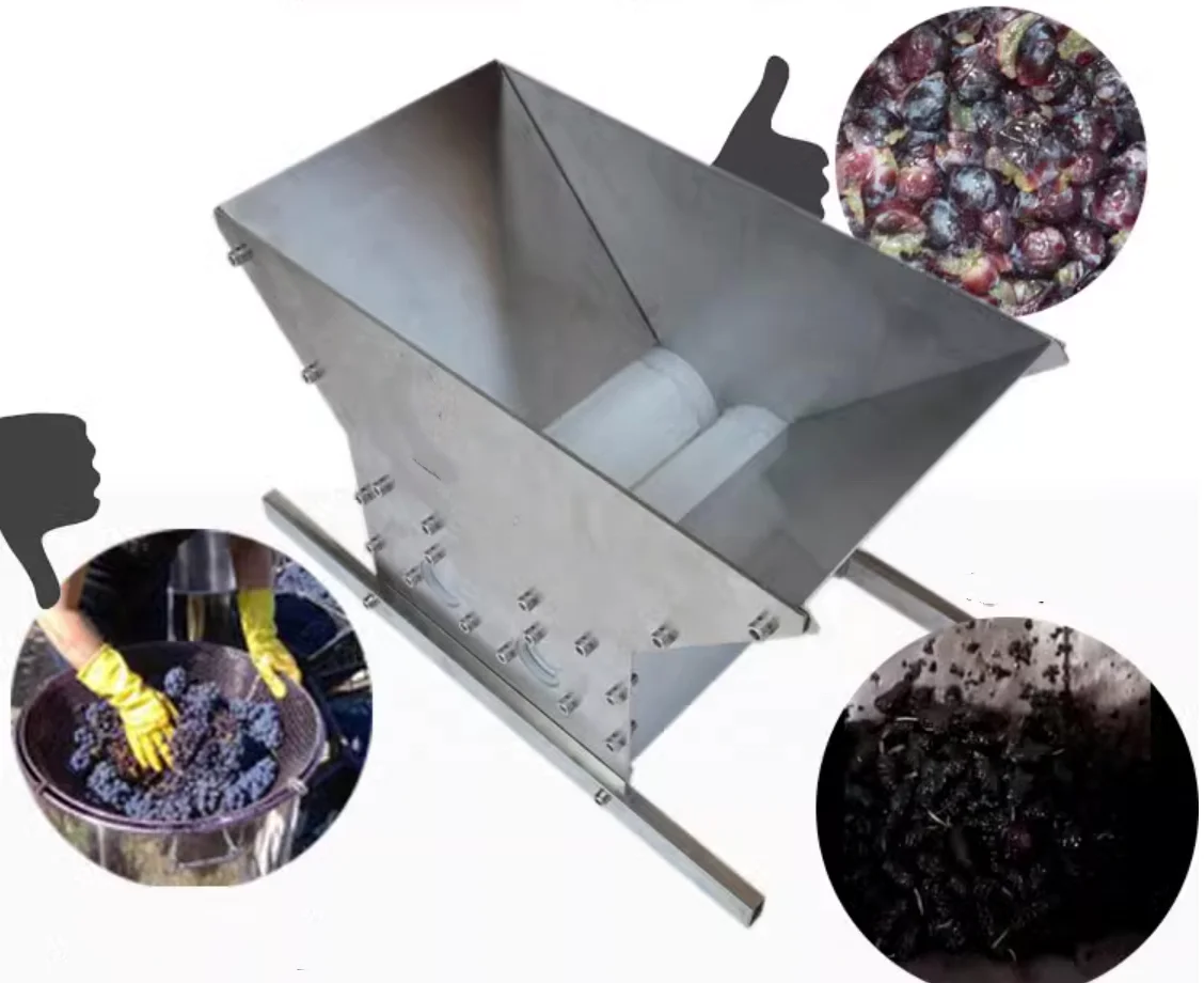 China electric wine small grape press machine winery winepress crusher