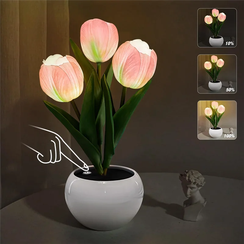 

Tulip Lamp Lights Flower Desk Lamp Led Tulip Night Light For Living Room Bedroom