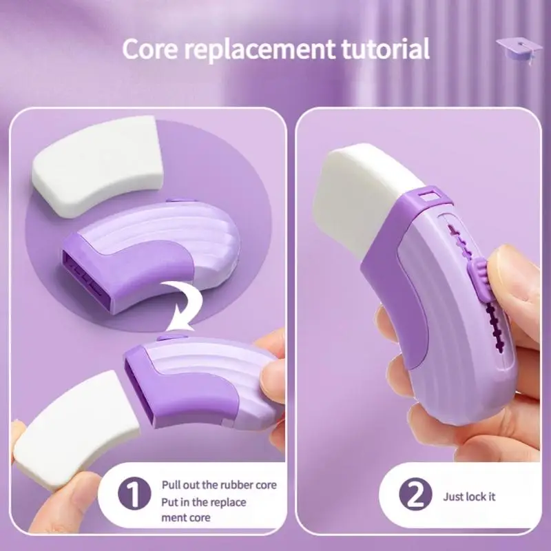 

Резиновые ластики с заправками скользящие выдвижные ластики Большие белые ластики для студентов Чистые стирание K1KF