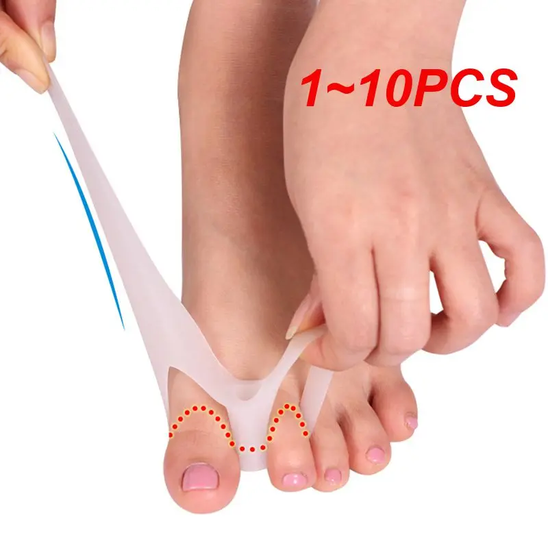 

1~10PCS =Silicone Gel Bunion Toe Separator Spreader Eases Pain Foot Hallux Valgus Correction Massage Pedicure Tools