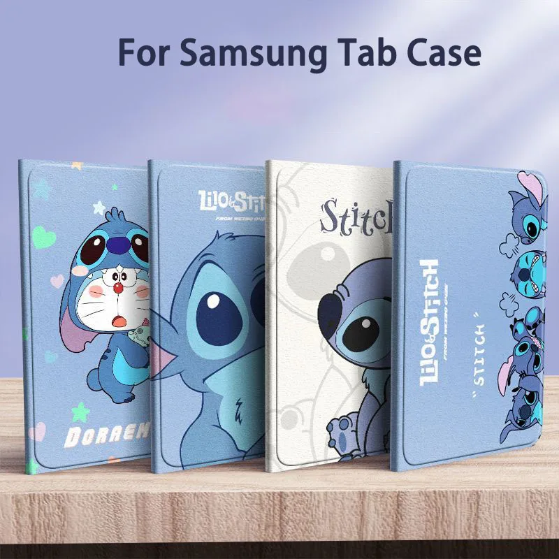 Cartoon Stitch Case für Samsung Galaxy Tab S8 S7 plus S7 Fe Magnetic Trifold Stand Case für Tab S6 Lite 1. 8 A8 X200 Case
