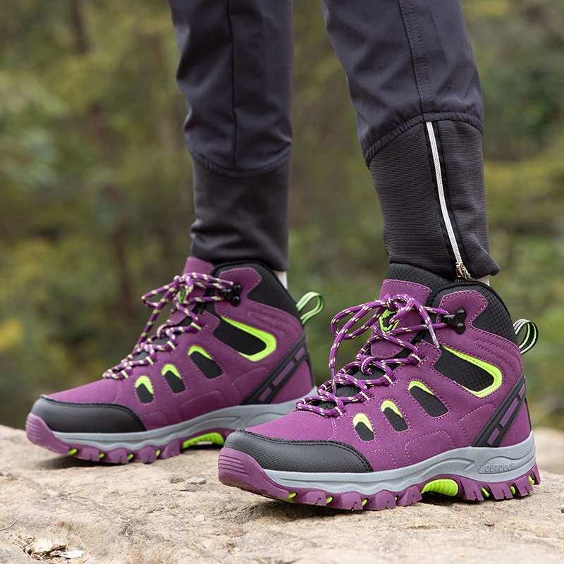 

YRZL Mens Mountaineering Boots Waterproof Anti Slip Trekking Shoes Men's Hiking Boots Outdoor Adventure Lightweight Durable