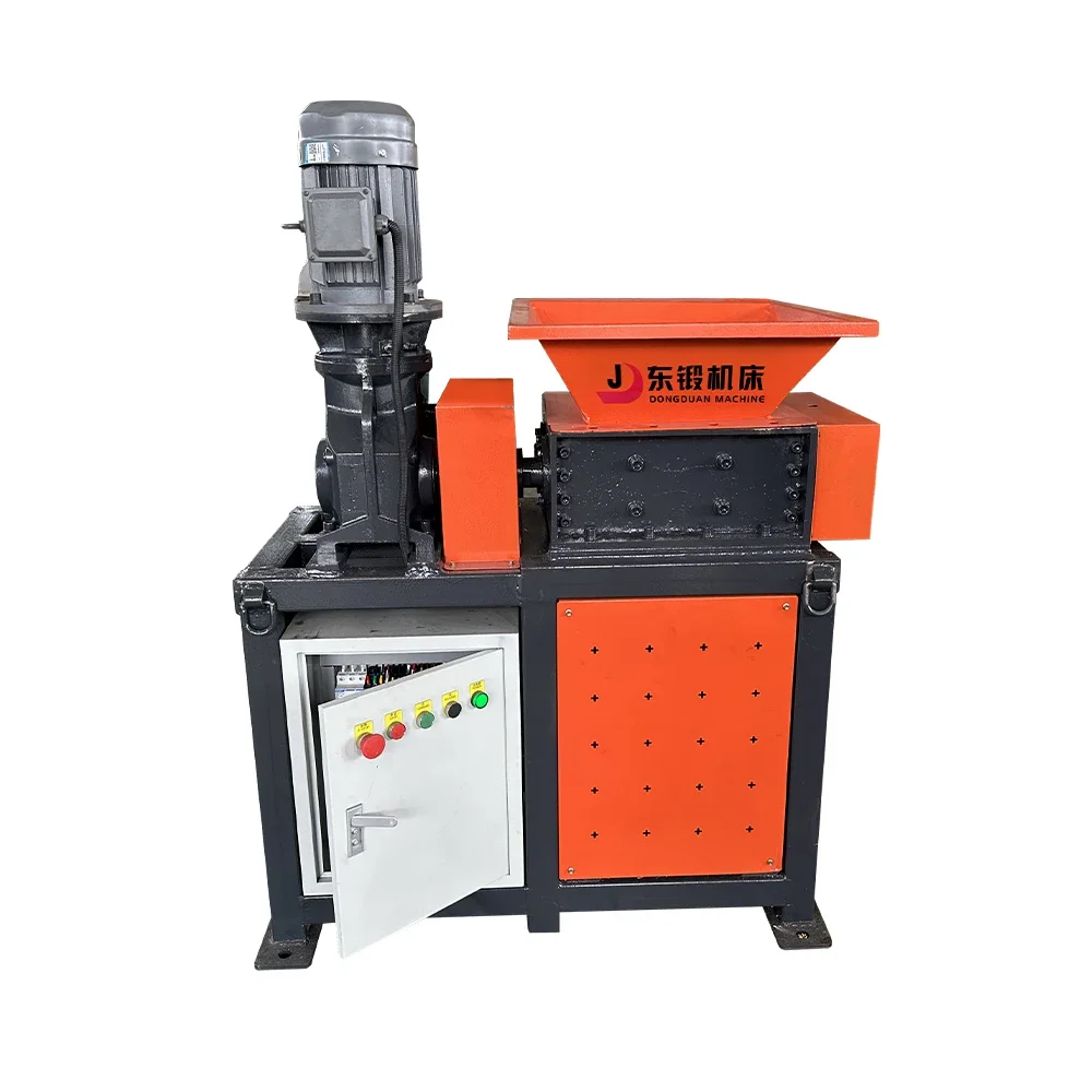 Small Dual Motor Shredder Machine for Metal Plastic Rubber High Quality Scrap Metal Shredder For Sale