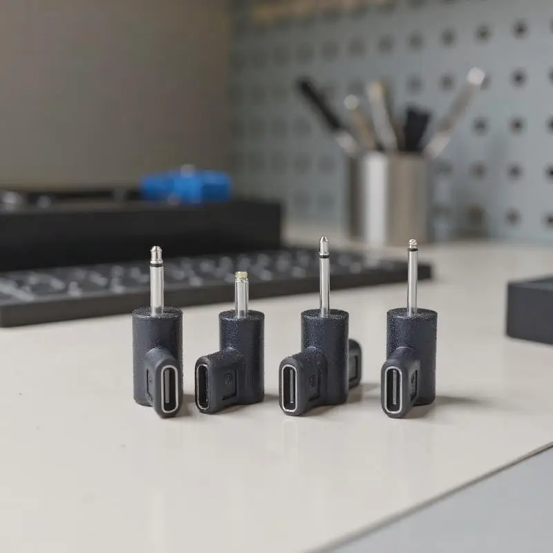 1Pcs Universal 5V TypeC Zu DC 3,5x1,35mm/5,5x2,1mm/5,5x2,5mm Männlich Jack Stecker Lade Adapter Konverter DC Power Stecker