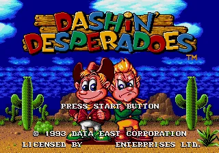 Dashin Desperadoes 16bit MD Game Card For Sega Mega Drive For Genesis System