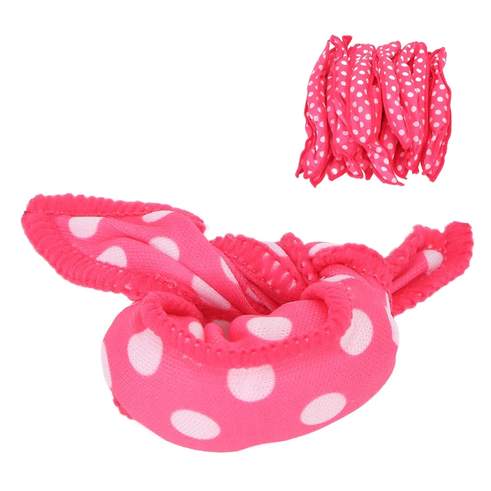 20pcs Folding Design Soft Foam Rollers Soft Flexible No Heat Hair Curlers Comfortable Rose Red Sleep Hair Rollers For Women