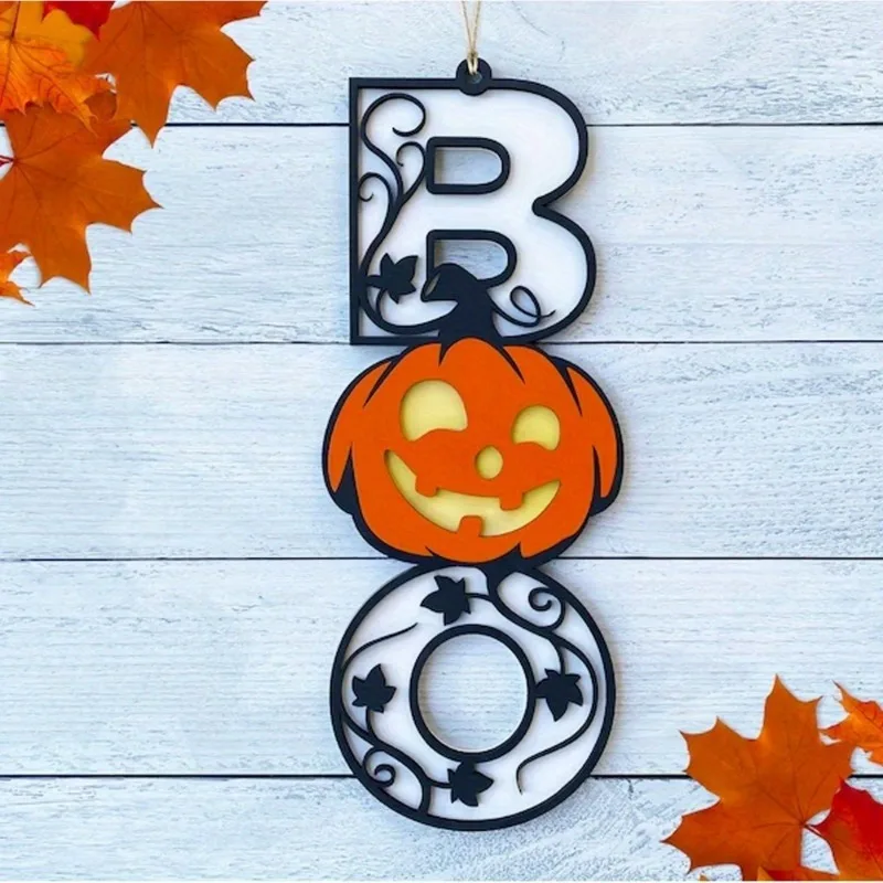 1PC Rustic Pumpkin Wreath - Farmhouse Autumn Decor for Front Door, Porch & Home, Handmade Halloween Seasonal Gift